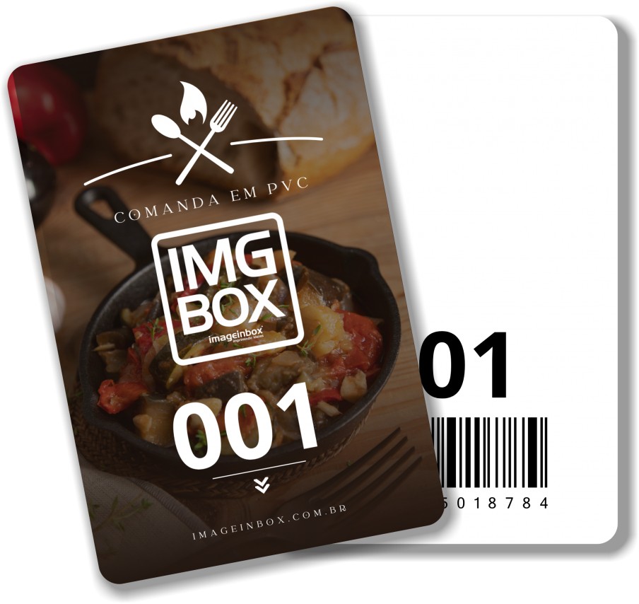 Comanda em PVC para Bares e Festas