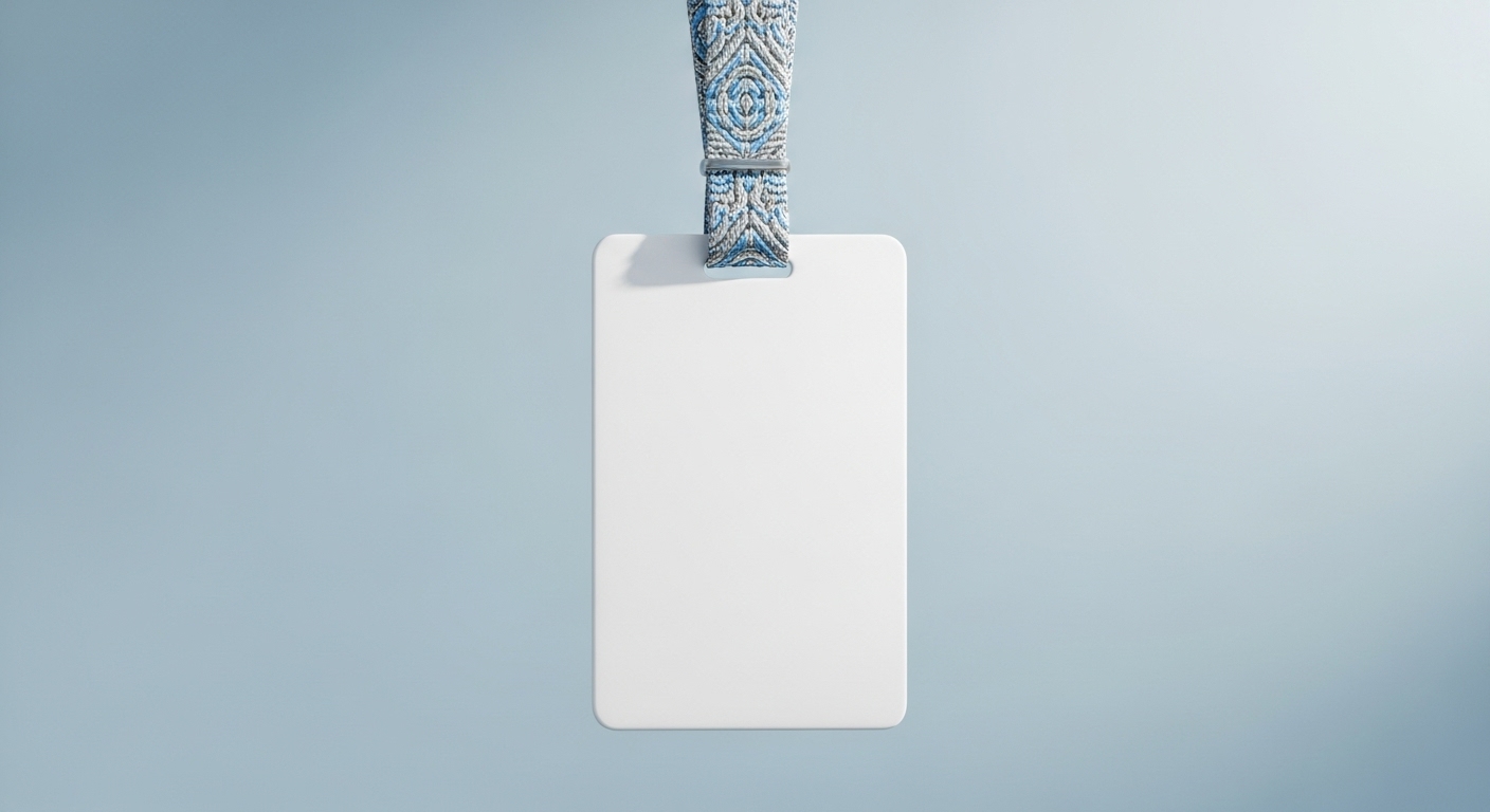 Crachá em Branco PVC com Acabamento Premium