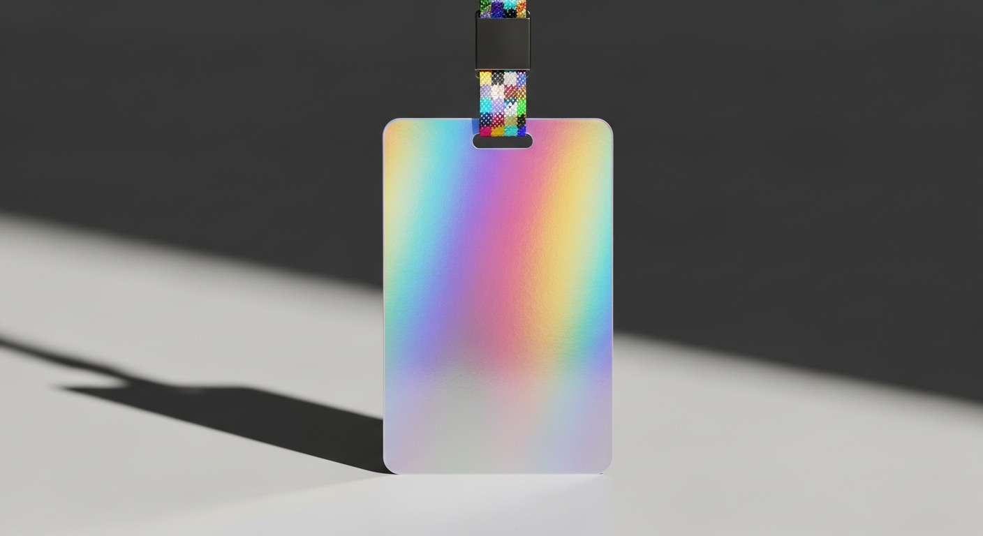 Credencial Holográfica Branca Personalizável