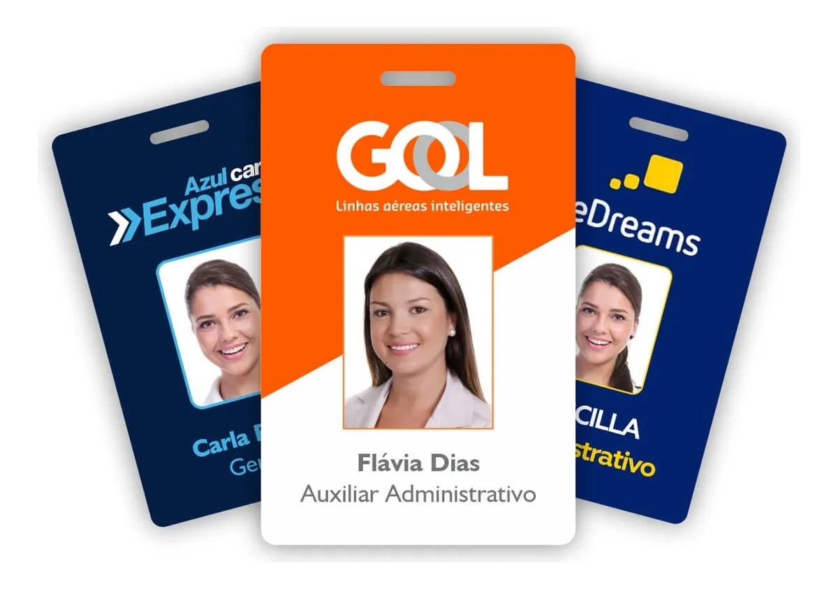 Crachá Laranja Personalizado em PVC