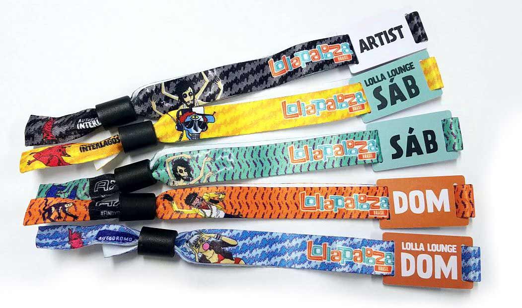Pulseira de Festival Personalizada com Tag.